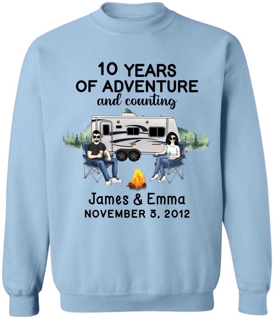Custom Anniversary Gift For Couple Shirt - Camper Life - Valentines Day Gift - Camping Gift - Gift For Camping Lovers - Personalized Camping Shirt