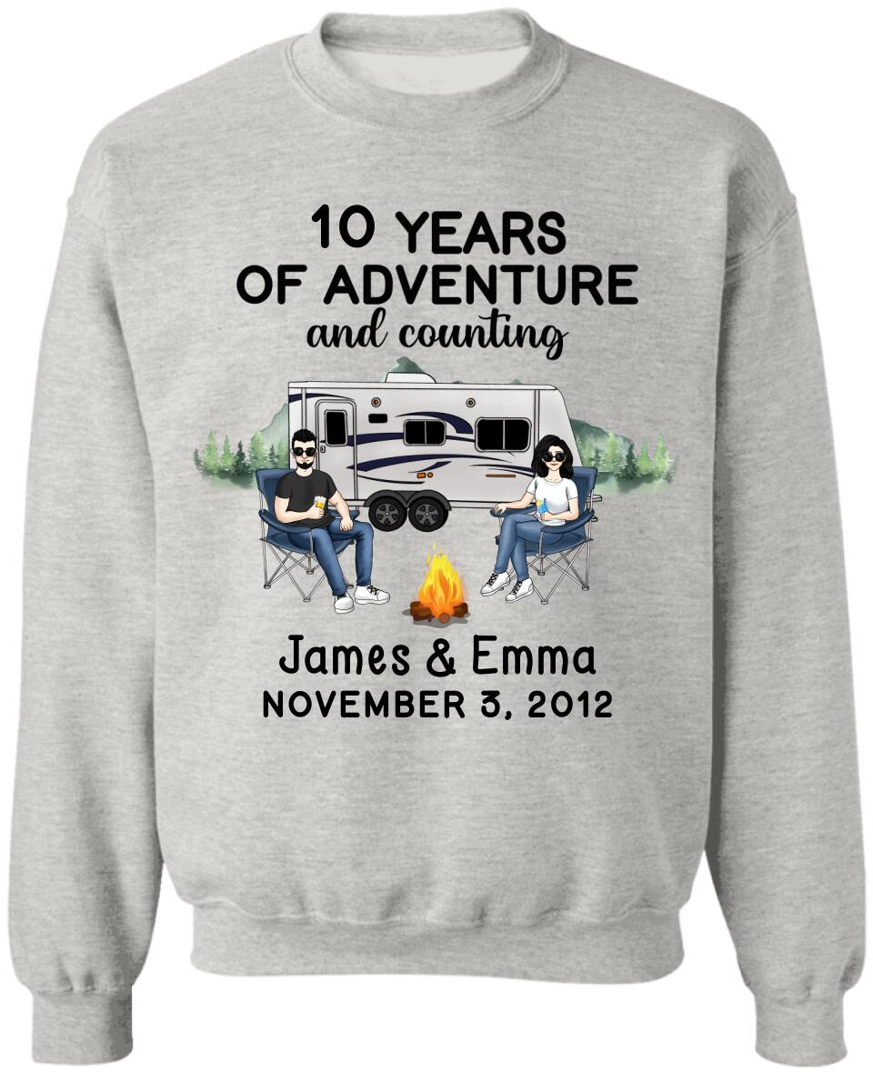 Custom Anniversary Gift For Couple Shirt - Camper Life - Valentines Day Gift - Camping Gift - Gift For Camping Lovers - Personalized Camping Shirt