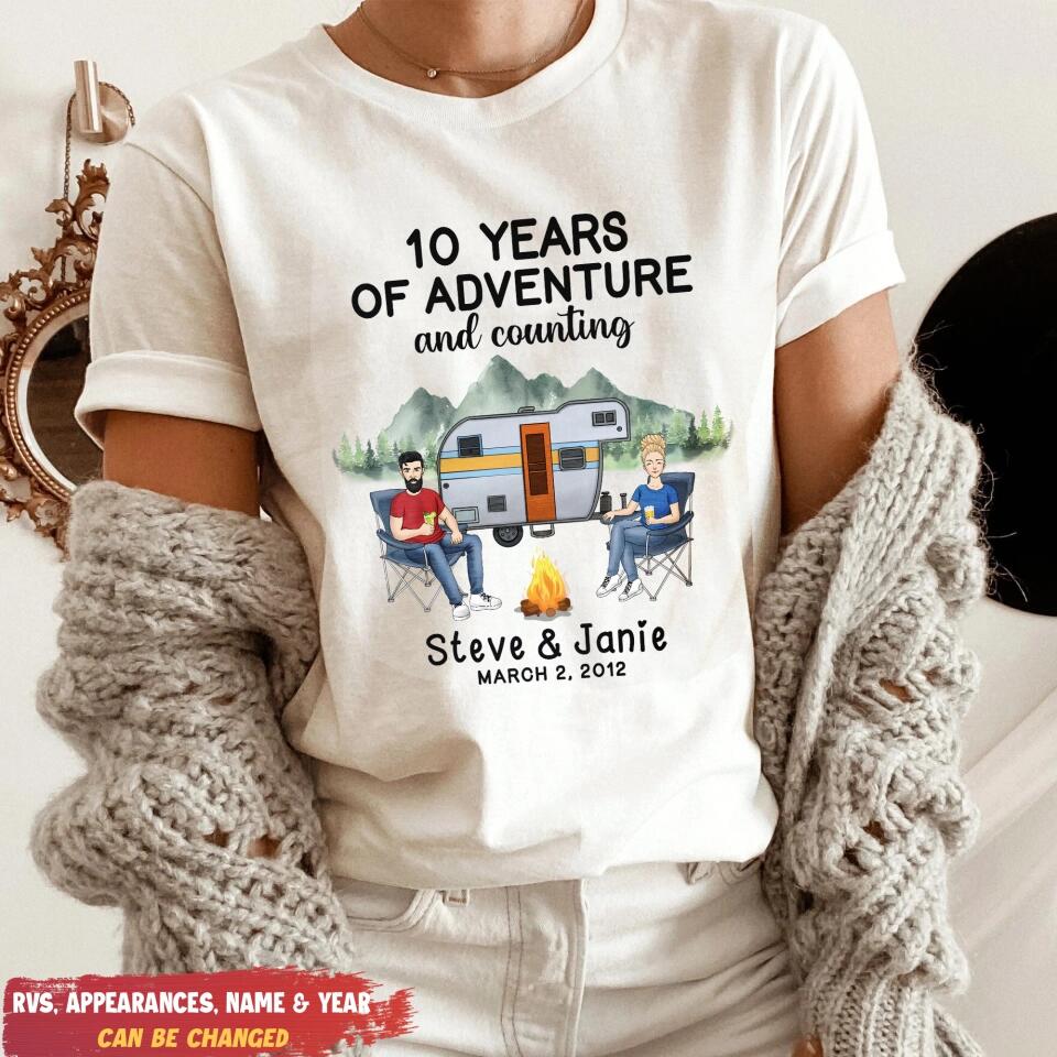 Custom Anniversary Gift For Couple Shirt - Camper Life - Valentines Day Gift - Camping Gift - Gift For Camping Lovers - Personalized Camping Shirt