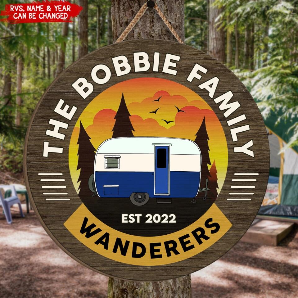Camping Family Sign - Camper Life - Valentines Day Gift - Camping Gift - Gift For Camping Lovers - Personalized Camping Sign