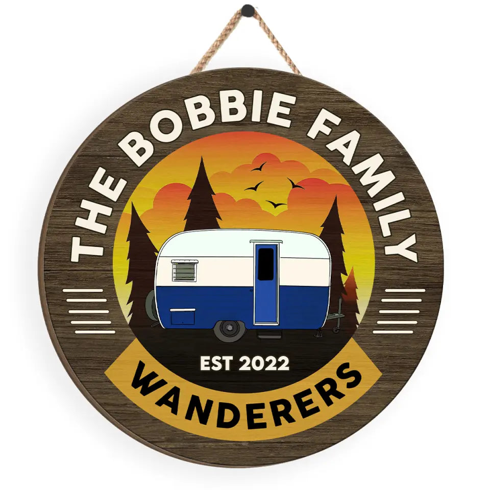 Camping Family Sign - Camper Life - Valentines Day Gift - Camping Gift - Gift For Camping Lovers - Personalized Camping Sign