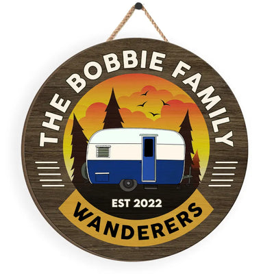 Camping Family Sign - Camper Life - Valentines Day Gift - Camping Gift - Gift For Camping Lovers - Personalized Camping Sign