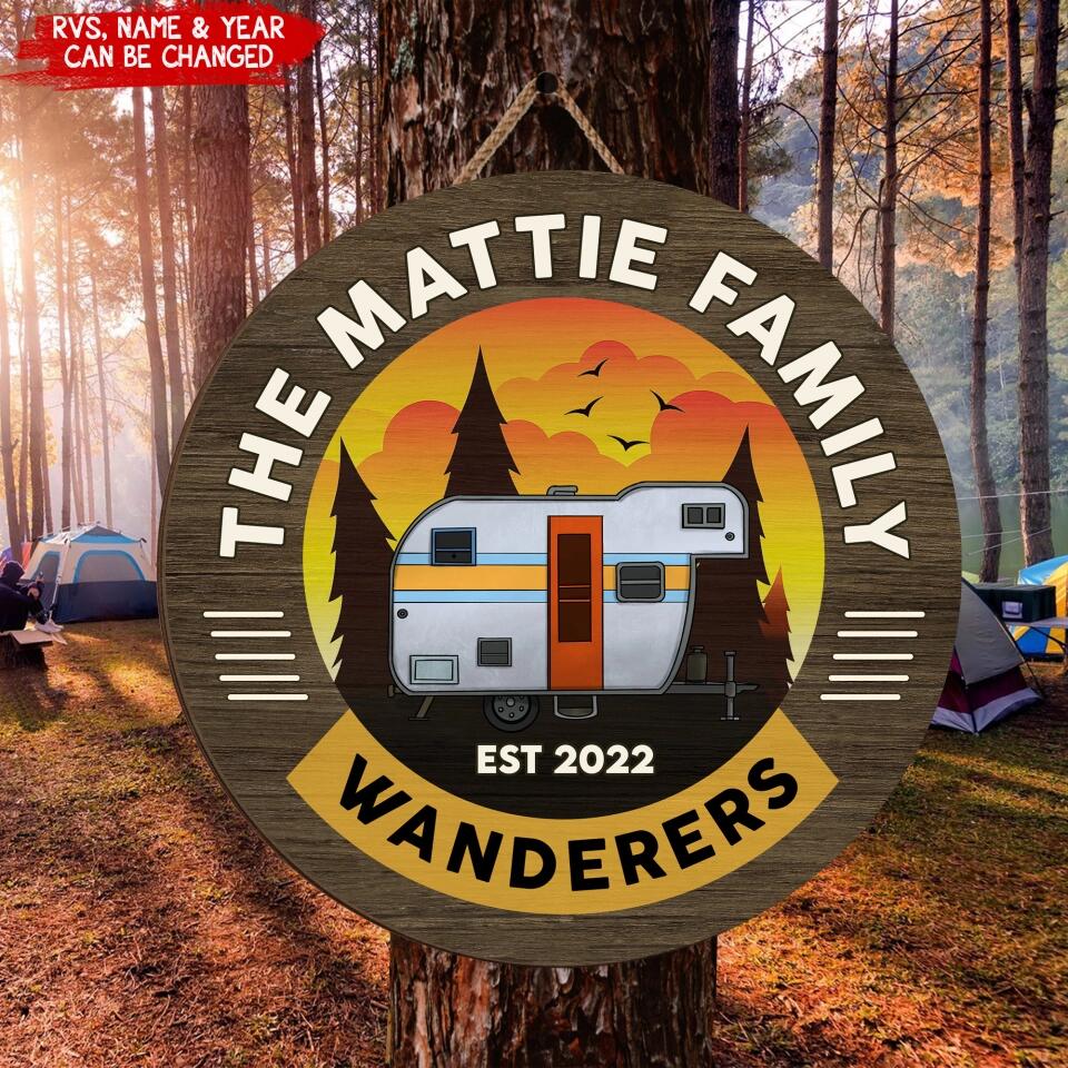 Camping Family Sign - Camper Life - Valentines Day Gift - Camping Gift - Gift For Camping Lovers - Personalized Camping Sign