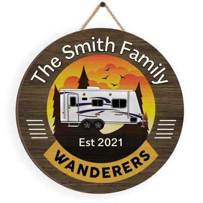 Camping Family Sign - Camper Life - Valentines Day Gift - Camping Gift - Gift For Camping Lovers - Personalized Camping Sign