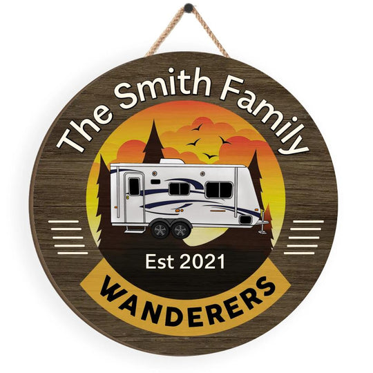 Camping Family Sign - Camper Life - Valentines Day Gift - Camping Gift - Gift For Camping Lovers - Personalized Camping Sign