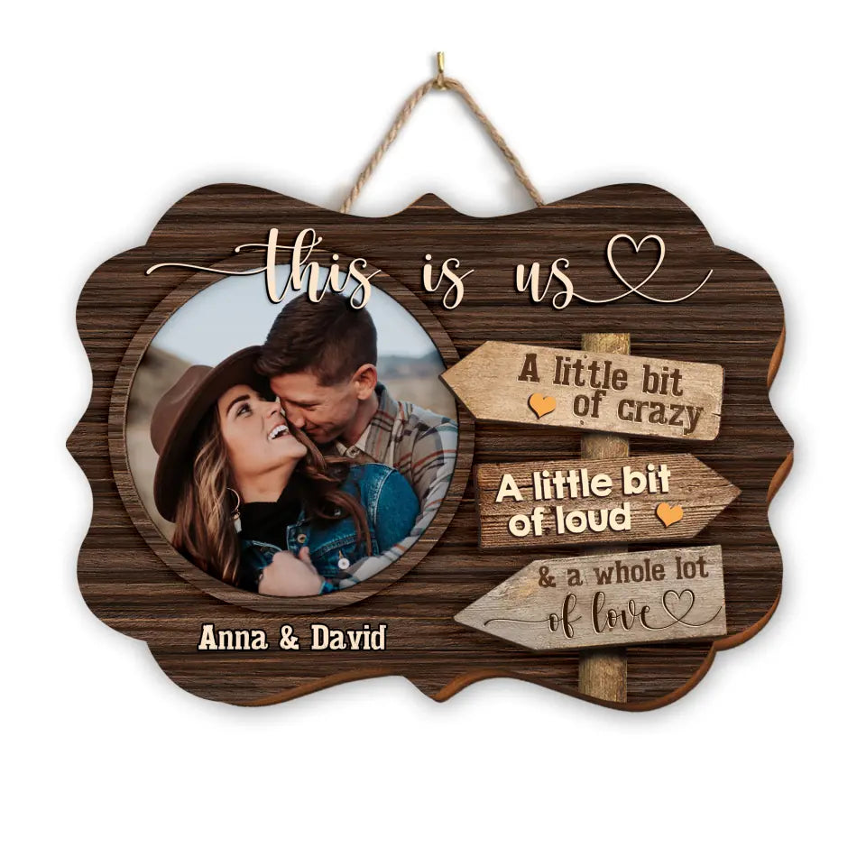Valentine Wedding Anniversary Wood Sign - Personalized Wooden Couple Wood Sign - This Is Us Wood Sign - Valentine Day Gift