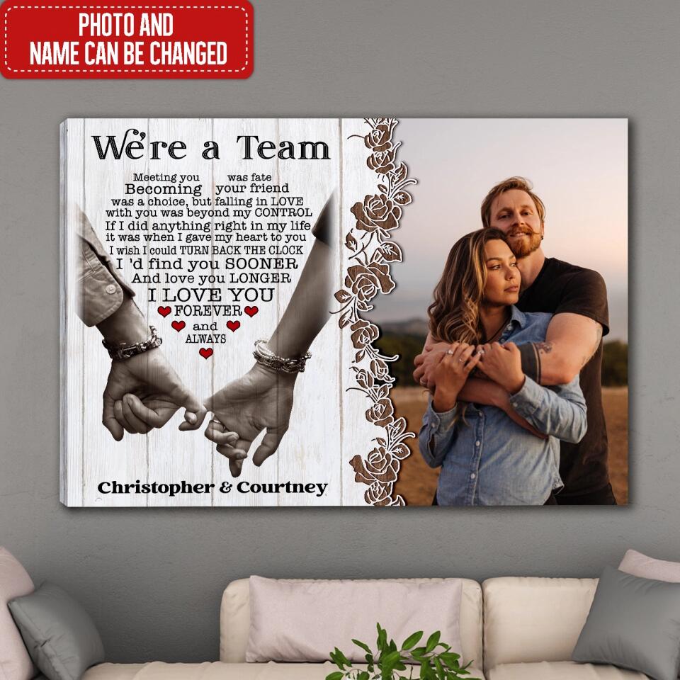Personalized Meeting You Was Fate Canvas - Husband And Wife - Husband Gift - Wedding Gift - Hand In Hand - Anniversary Gift