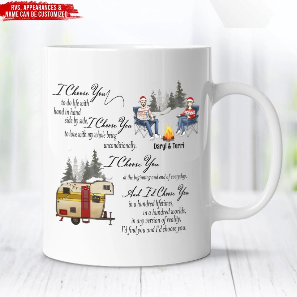 I Choose You Camping Mug - Camping Gift - Camper Life - Couple Camping Mug - Personalized Camping Mug - Christmas Gift