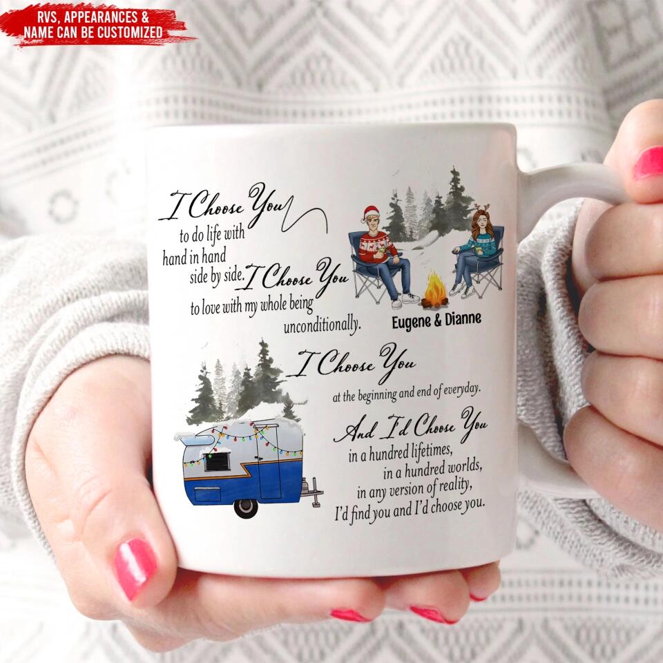 I Choose You Camping Mug - Camping Gift - Camper Life - Couple Camping Mug - Personalized Camping Mug - Christmas Gift