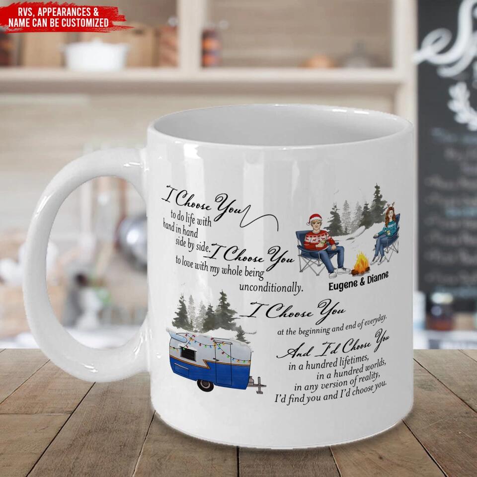 I Choose You Camping Mug - Camping Gift - Camper Life - Couple Camping Mug - Personalized Camping Mug - Christmas Gift