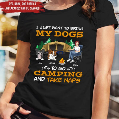 Camping Girl Shirt - Dog Mom Shirts, Dog Mama TShirt - Dog Lovers Gift - Fur Mama Shirt - Camping Lovers Shirt