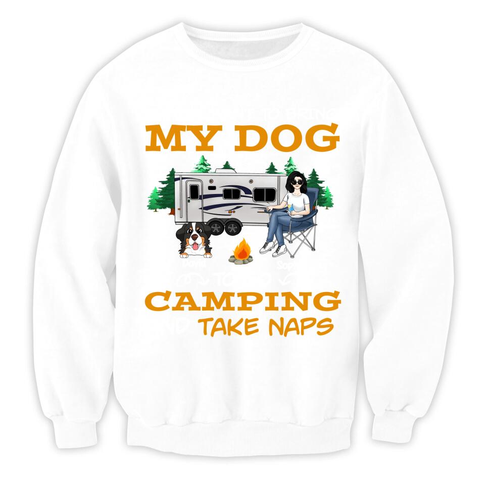 Camping Girl Shirt - Dog Mom Shirts, Dog Mama TShirt - Dog Lovers Gift - Fur Mama Shirt - Camping Lovers Shirt