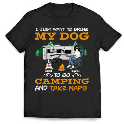 Camping Girl Shirt - Dog Mom Shirts, Dog Mama TShirt - Dog Lovers Gift - Fur Mama Shirt - Camping Lovers Shirt
