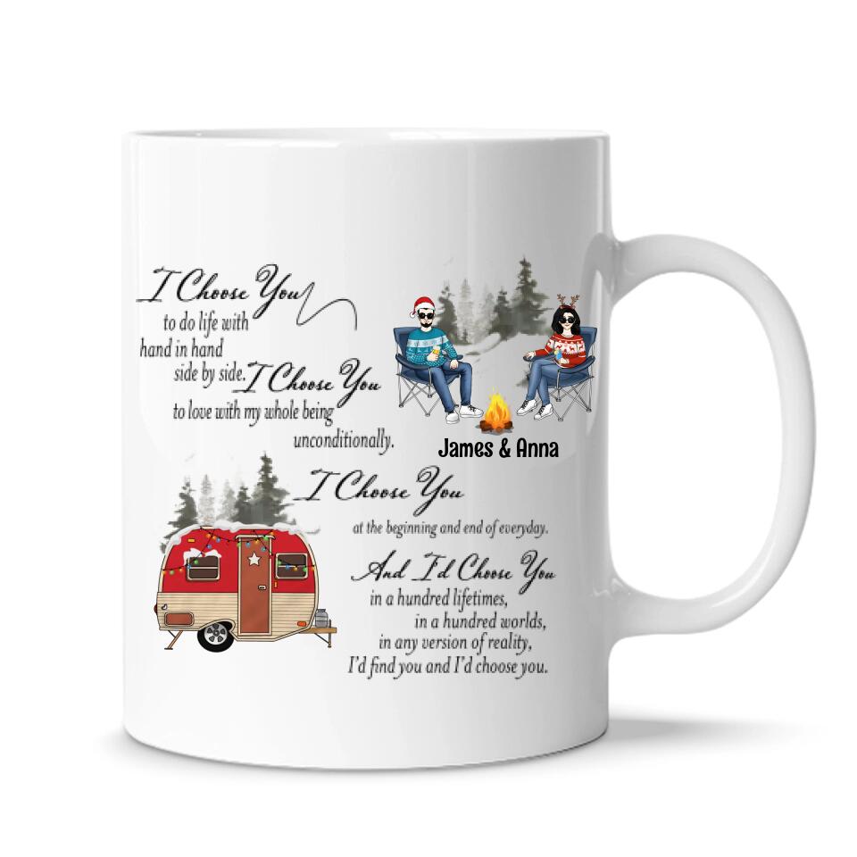 I Choose You Camping Mug - Camping Gift - Camper Life - Couple Camping Mug - Personalized Camping Mug - Christmas Gift