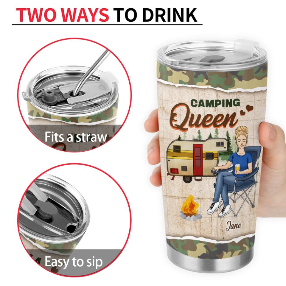 I’m Spoiled Camping Lady It’s My Husband Fault Because He Treats Me Like A Queen - Personalized Gift For Camping Lover, Gift For Her, Gift For Wife