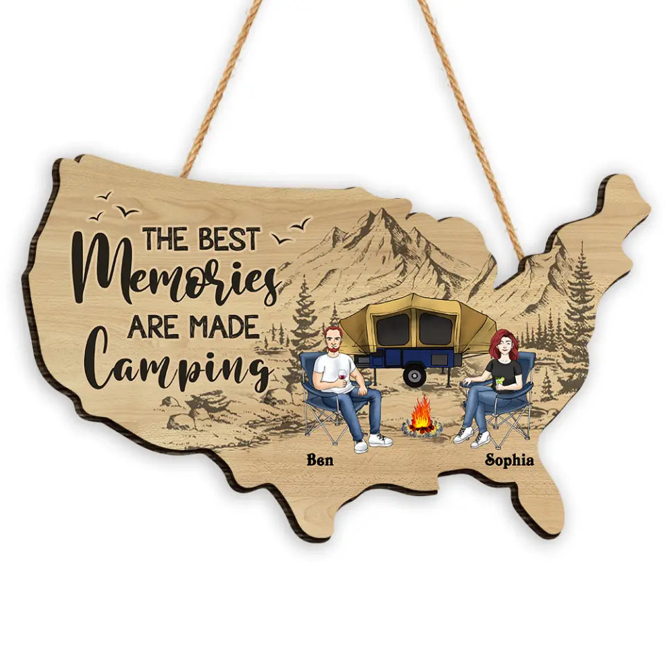 Personalized Say Yes To New Adventures Wooden Sign - Personalized Wooden Camping Sign - Gift For Camping Lovers - Camping Life