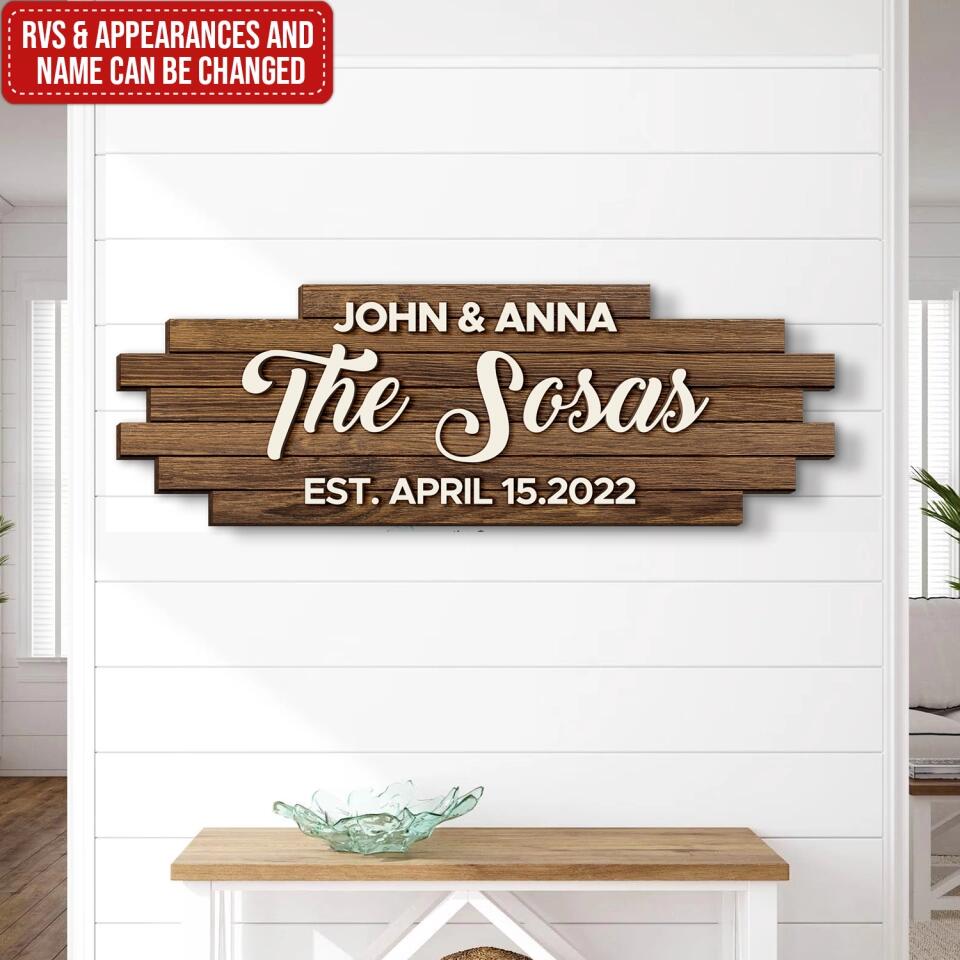 Housewarming Gift, Farmhouse Wall Sign - Personalized Wedding Gift, Anniversary Gift for Couple