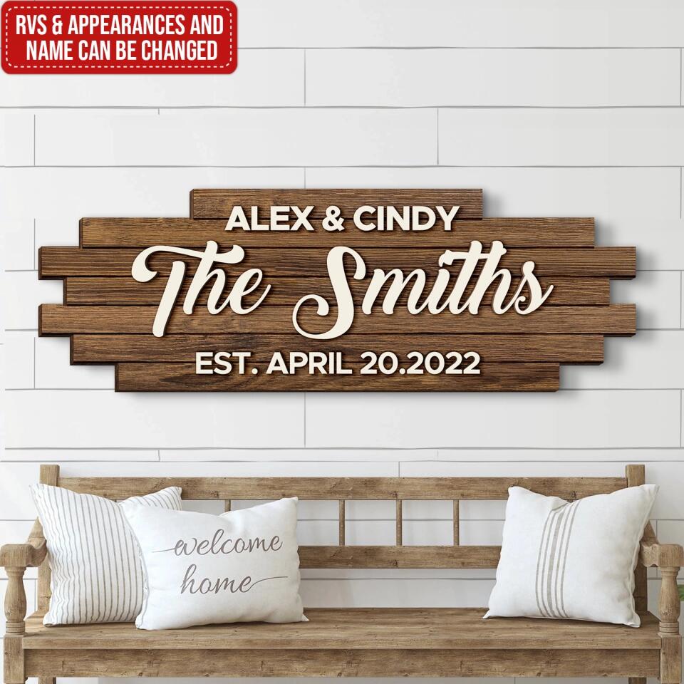 Housewarming Gift, Farmhouse Wall Sign - Personalized Wedding Gift, Anniversary Gift for Couple
