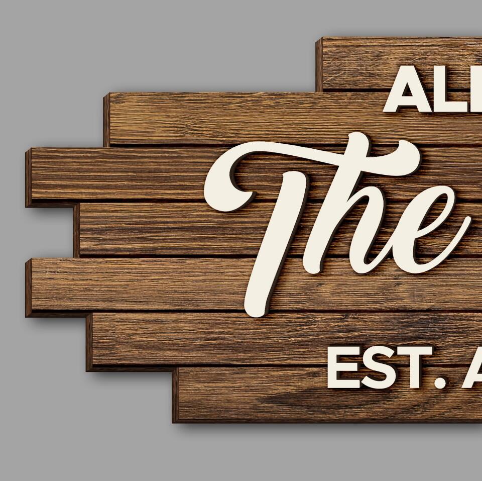 Housewarming Gift, Farmhouse Wall Sign - Personalized Wedding Gift, Anniversary Gift for Couple