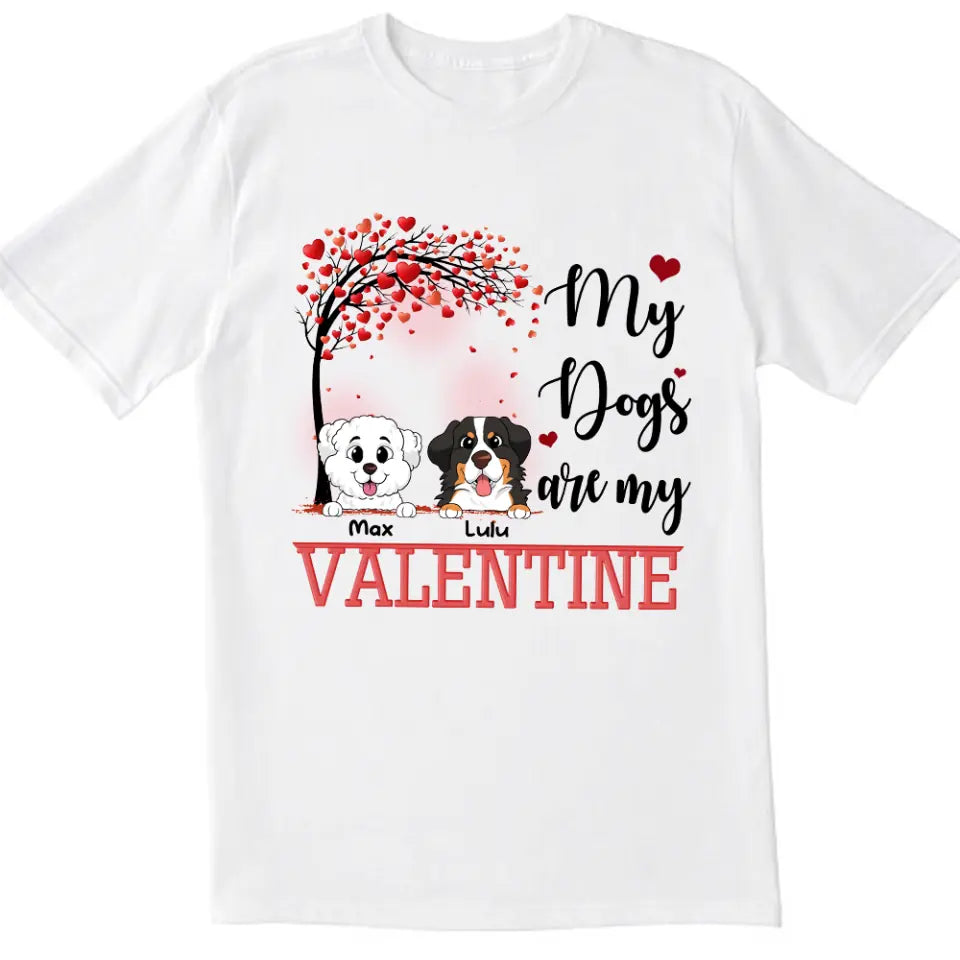 My Dog Is My Valentine - Personalized Dog Shirt - Gift For Dog Lovers - Dog Mom Shirt - Gift For Her - Valentine Gift