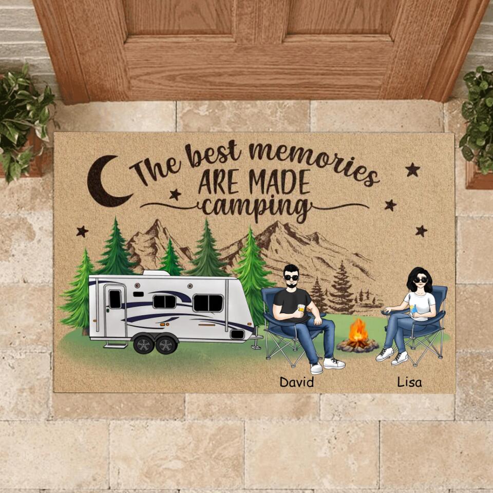 The Best Memories Are Made Camping - Personalized DoorMat, Gift For Camping Lover