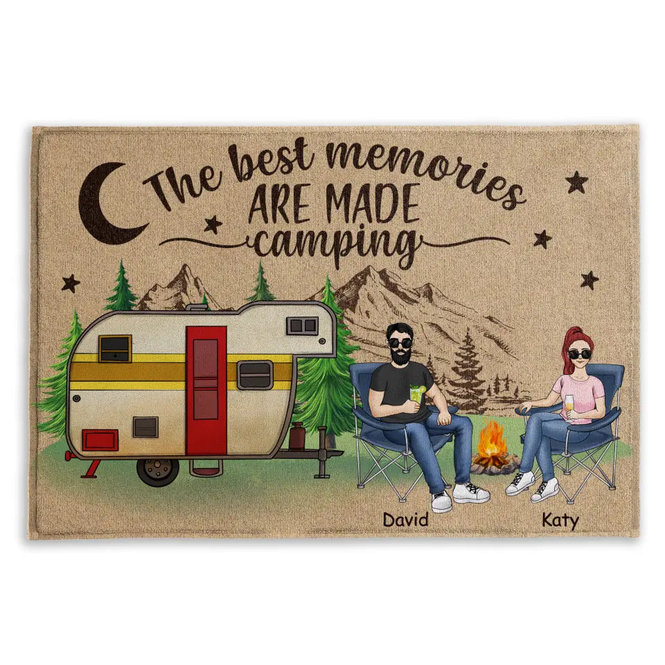 The Best Memories Are Made Camping - Personalized DoorMat, Gift For Camping Lover
