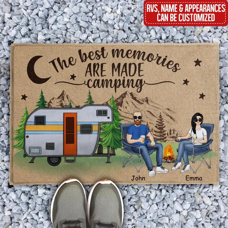 The Best Memories Are Made Camping - Personalized DoorMat, Gift For Camping Lover