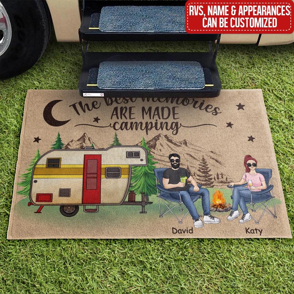 The Best Memories Are Made Camping - Personalized DoorMat, Gift For Camping Lover