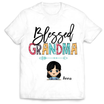 Blessed Grandma - Personalized  T-shirt, Gift For Grandma, Gift For Nana