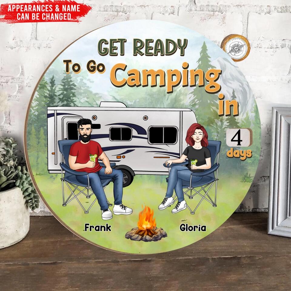 Get Ready To Go Camping - Personalized Countdown Sign, Gift For Camping Lover