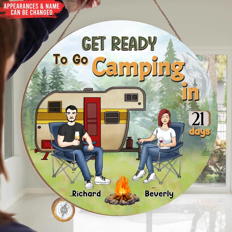 Get Ready To Go Camping - Personalized Countdown Sign, Gift For Camping Lover