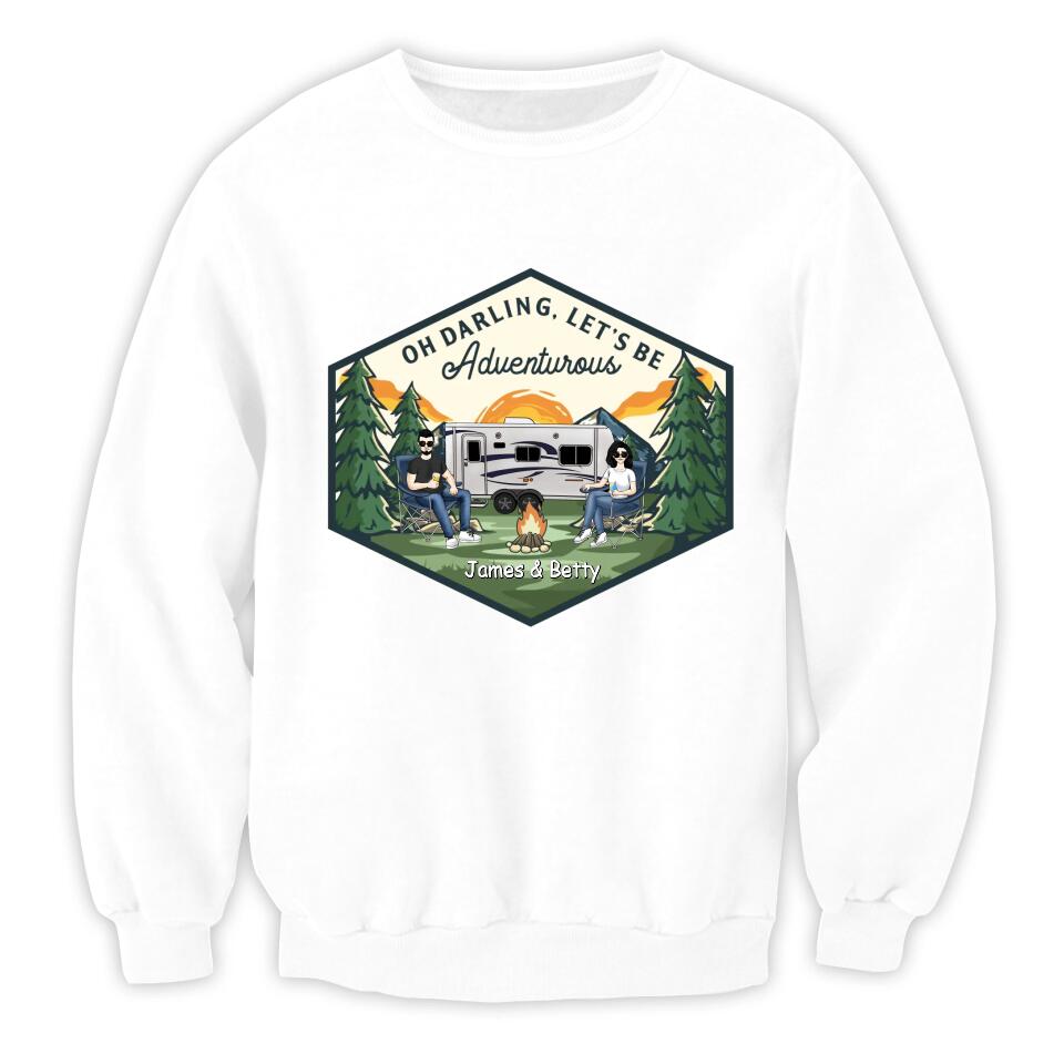 Let's Be Adventurous - Personalized Camping Shirt - Personalized Couple Shirt - Gift For Camping Lovers - Camping Life