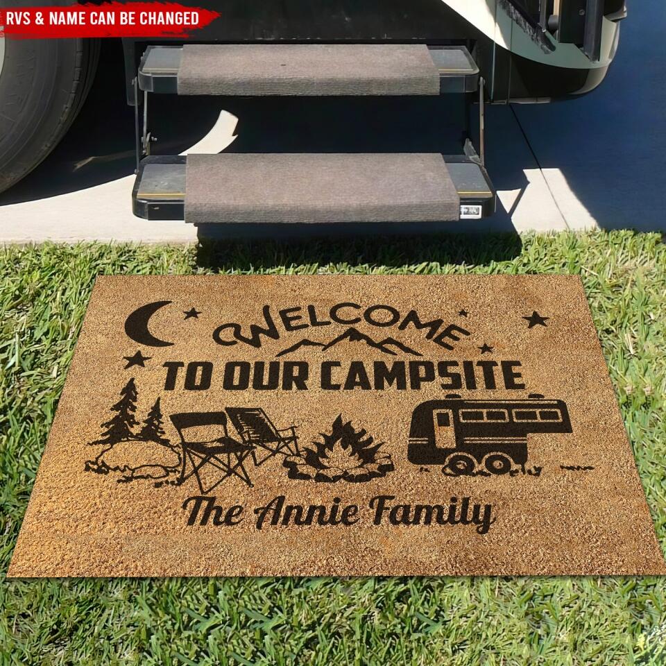 Making Memories One Campsite At A Time - Personalized Coir Doormat, Gift For Camping