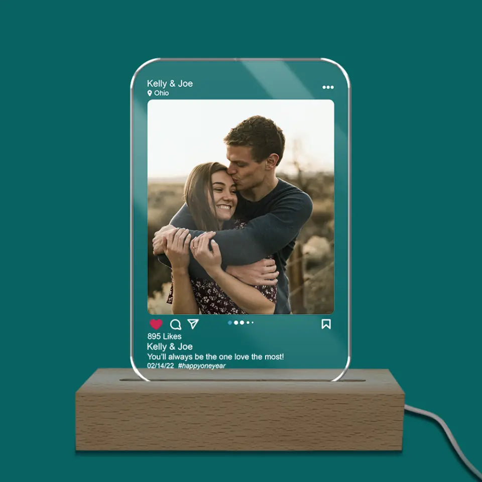 Couple Gift - Custom Acrylic, Personalized Gift, Custom Led Lamp, Gift For Boyfriend Girlfriend