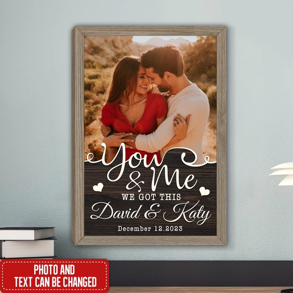 You & Me We Got This - Personalized Canvas, Gift For Couple