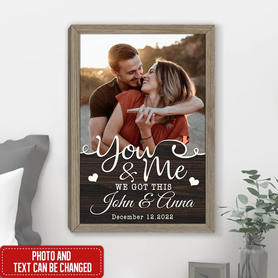 You & Me We Got This - Personalized Canvas, Gift For Couple