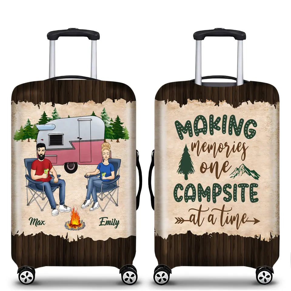 Making Memories One Campsite At A Time - Personalized Luggage - Gift For Camping Lover