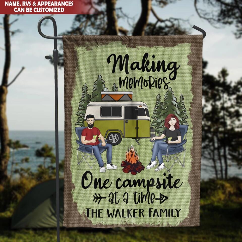 Making memories one campsite at a time - Personalized Doormat, Gift For Camping Lover