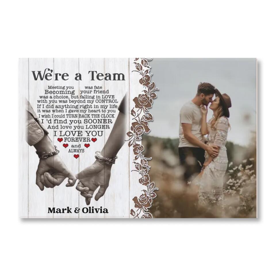 Personalized Meeting You Was Fate Canvas - Husband And Wife - Husband Gift - Wedding Gift - Hand In Hand - Anniversary Gift