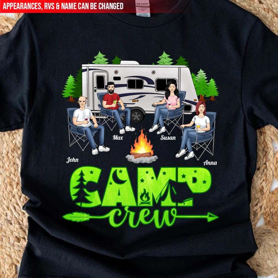 Personalized Camp Crew Shirt - Camping Life - Happy Campers - Personalized Friends Shirt - Camping Gift
