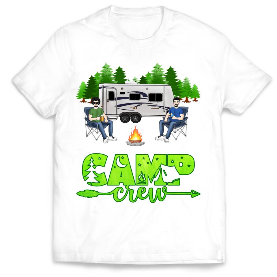 Personalized Camp Crew Shirt - Camping Life - Happy Campers - Personalized Friends Shirt - Camping Gift