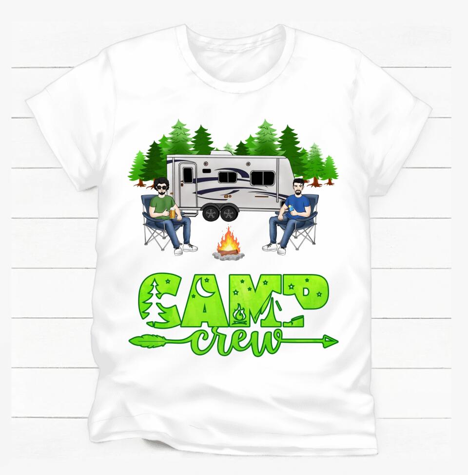 Personalized Camp Crew Shirt - Camping Life - Happy Campers - Personalized Friends Shirt - Camping Gift
