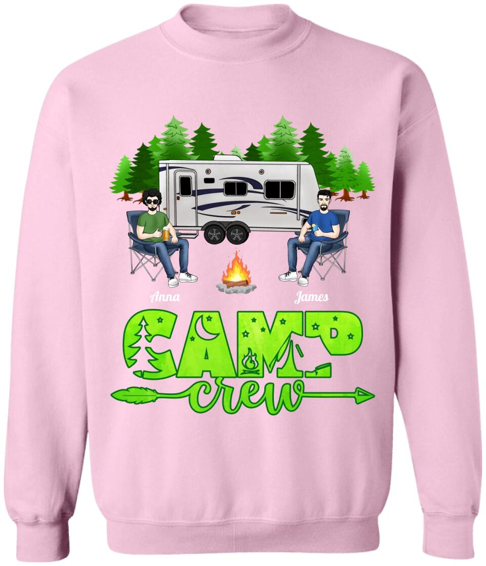 Personalized Camp Crew Shirt - Camping Life - Happy Campers - Personalized Friends Shirt - Camping Gift