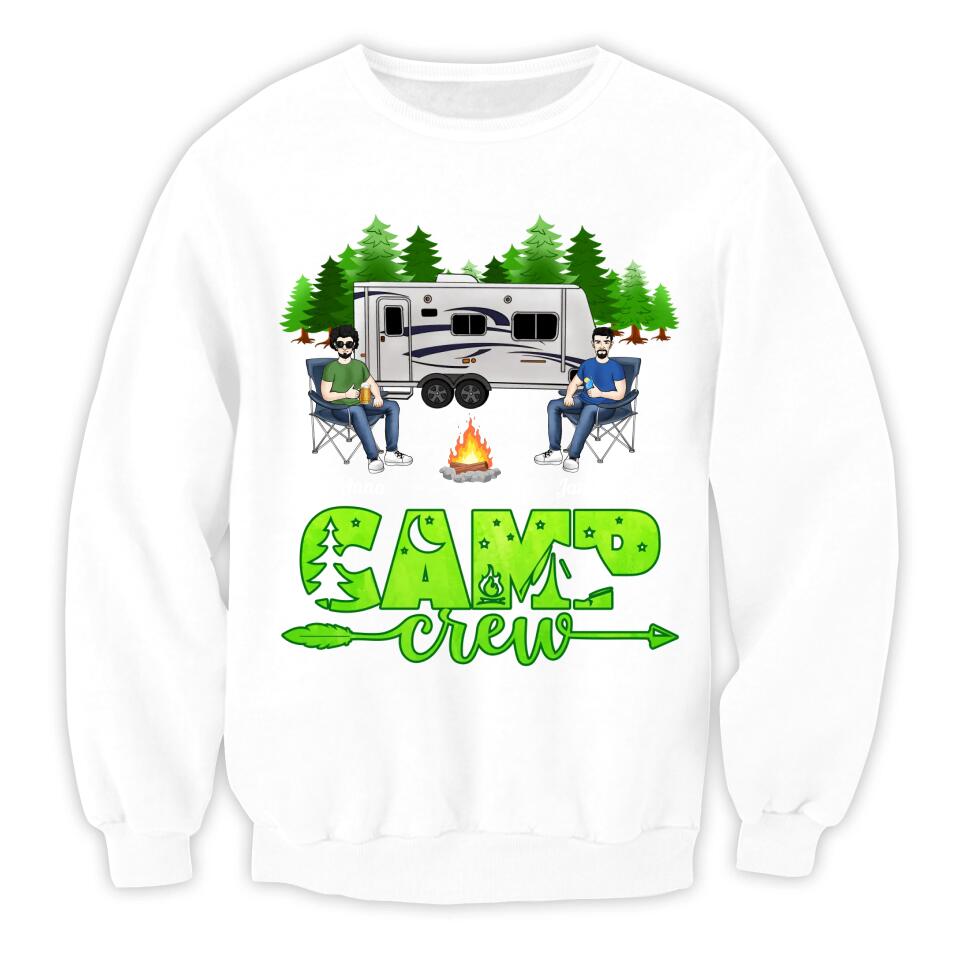 Personalized Camp Crew Shirt - Camping Life - Happy Campers - Personalized Friends Shirt - Camping Gift