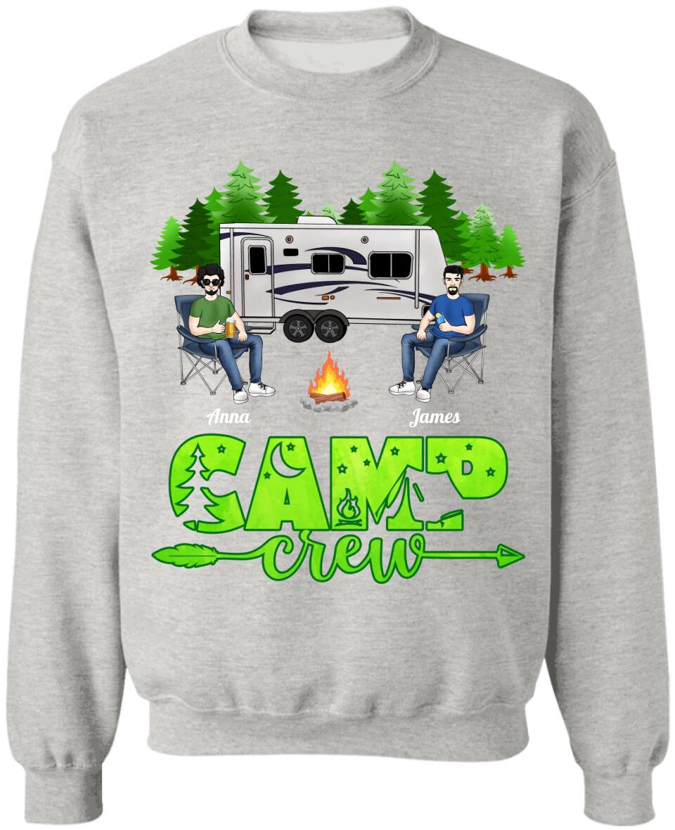 Personalized Camp Crew Shirt - Camping Life - Happy Campers - Personalized Friends Shirt - Camping Gift