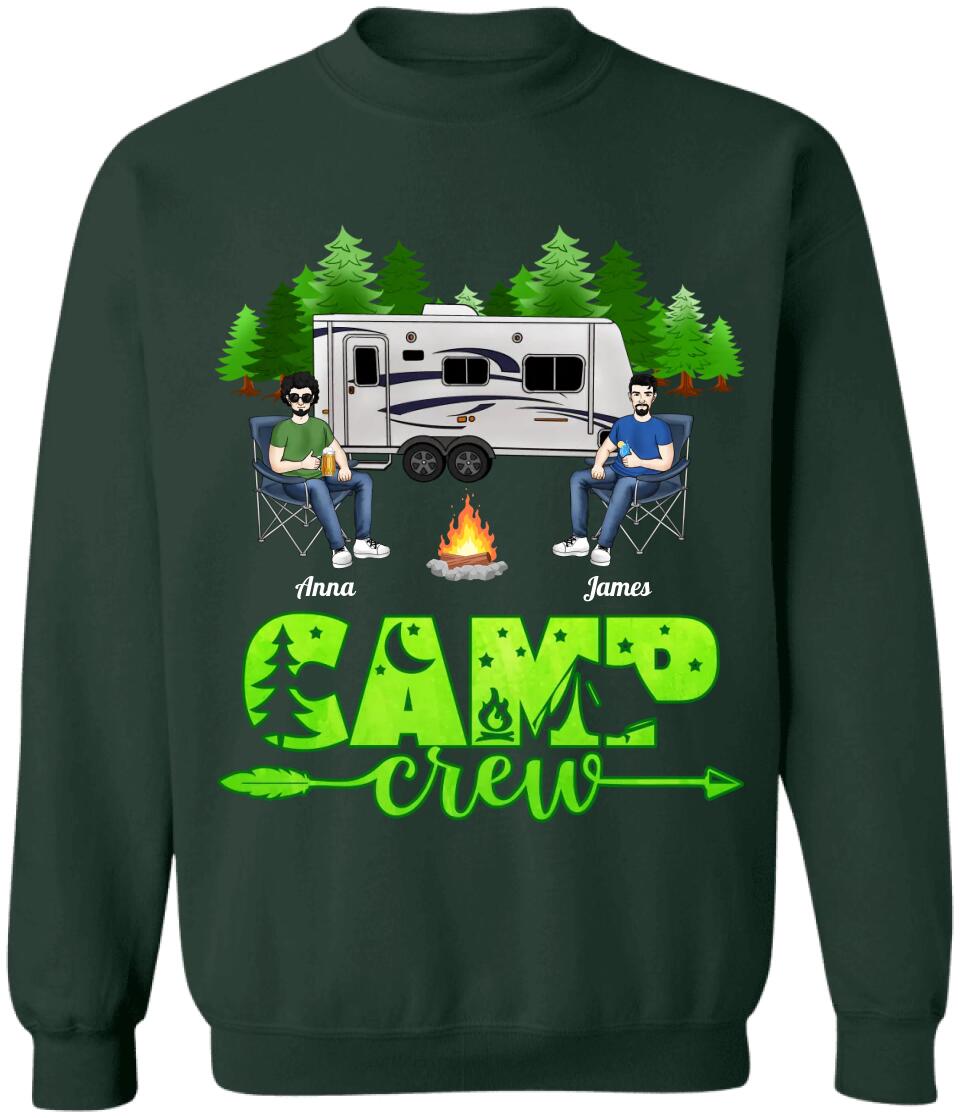 Personalized Camp Crew Shirt - Camping Life - Happy Campers - Personalized Friends Shirt - Camping Gift