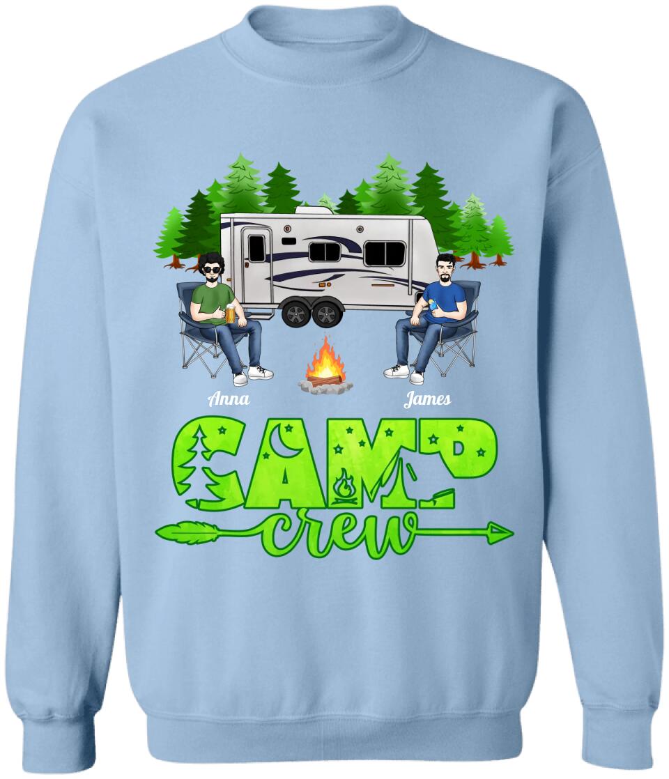 Personalized Camp Crew Shirt - Camping Life - Happy Campers - Personalized Friends Shirt - Camping Gift