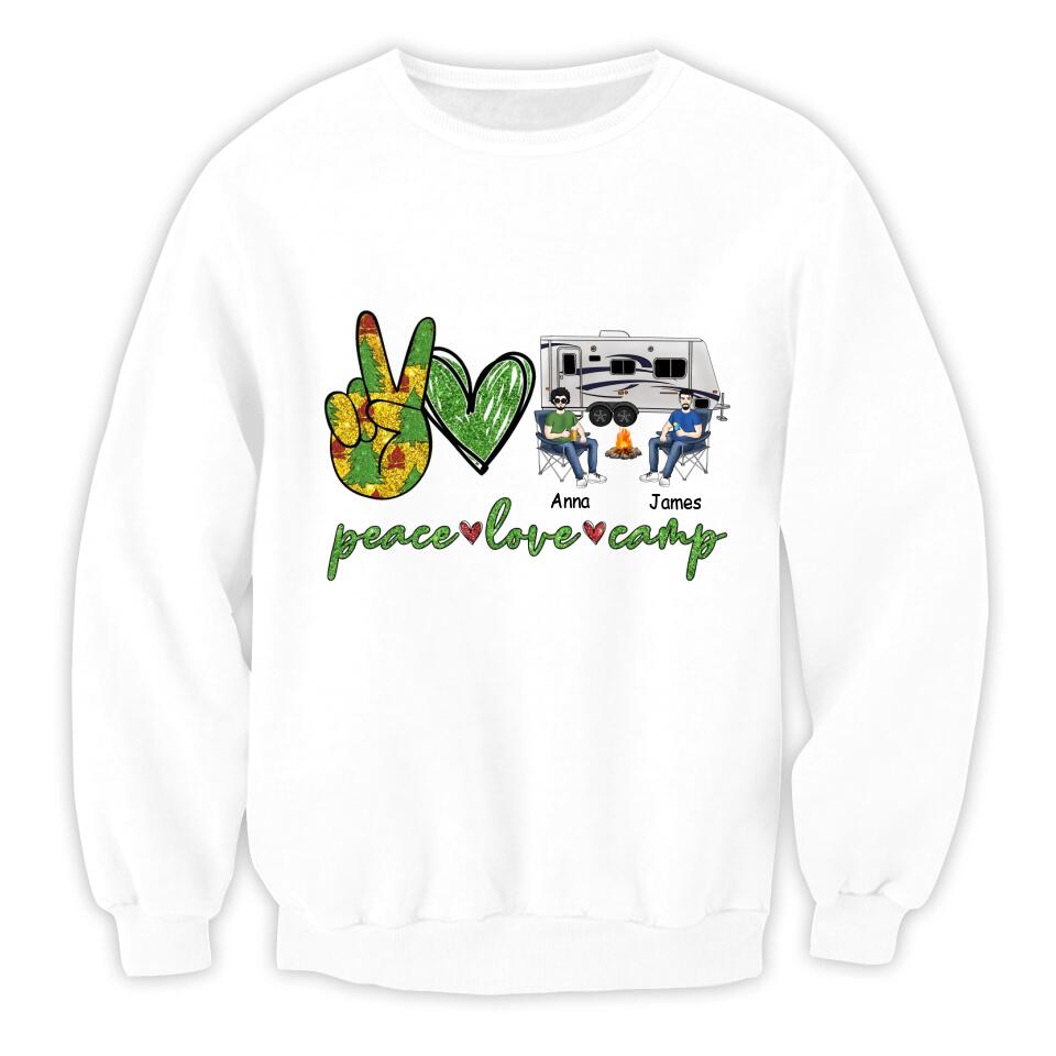 Peace Love Camp - Personalized Camping Shirt - Camping Life - Happy Campers - Gift For Camping Lovers