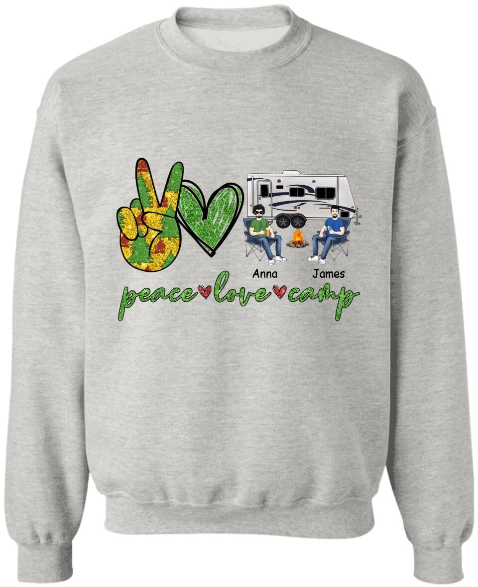 Peace Love Camp - Personalized Camping Shirt - Camping Life - Happy Campers - Gift For Camping Lovers