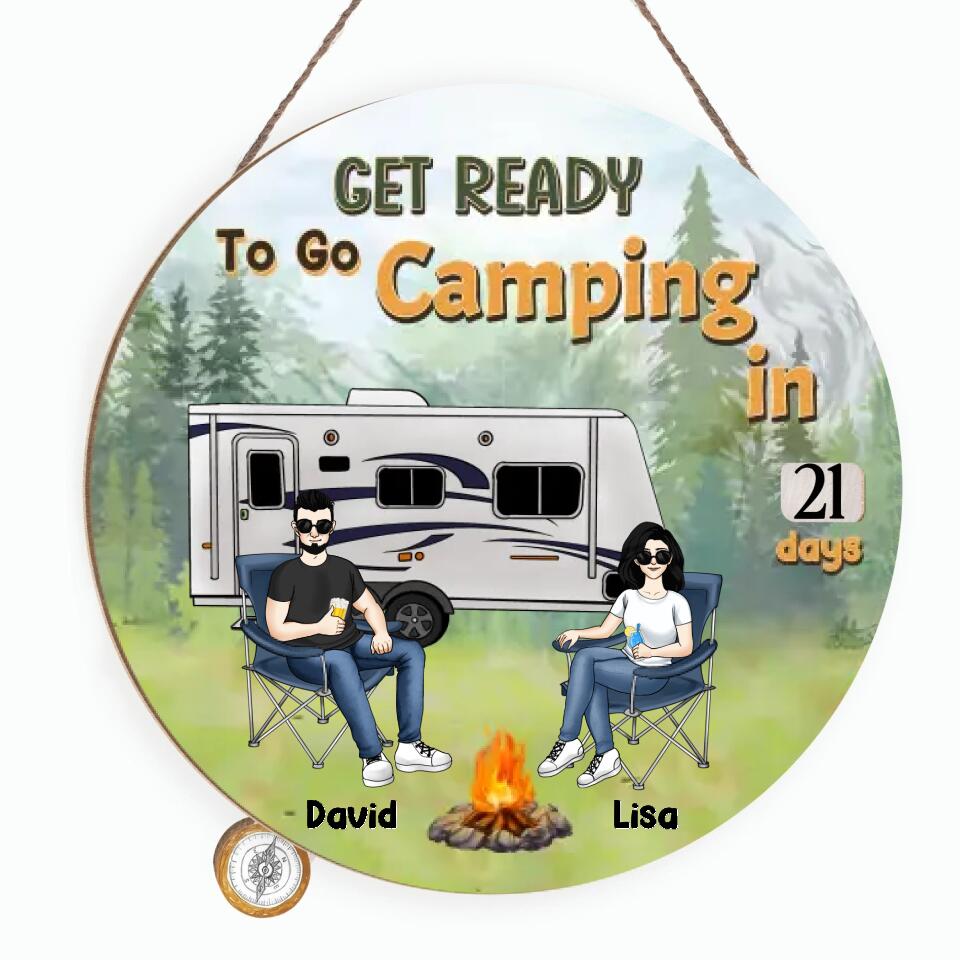 Get Ready To Go Camping - Personalized Countdown Sign, Gift For Camping Lover
